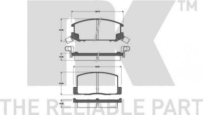 NK 224511 комплект тормозных колодок, дисковый тормоз на TOYOTA MR 2 III (ZZW3_)