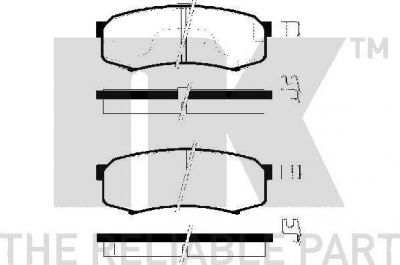 NK 224538 Комплект тормозных колодок, диско