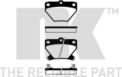 NK 224557 комплект тормозных колодок, дисковый тормоз на TOYOTA YARIS VERSO (_NLP2_, _NCP2_)