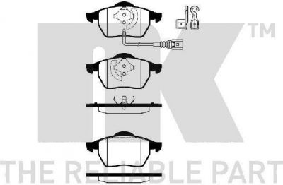 NK 224757 комплект тормозных колодок, дисковый тормоз на VW GOLF IV (1J1)