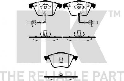 NK 224758 комплект тормозных колодок, дисковый тормоз на AUDI A6 Avant (4B5, C5)