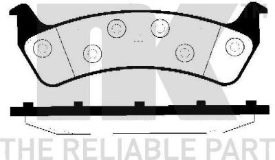 NK 229312 комплект тормозных колодок, дисковый тормоз на JEEP WRANGLER II (TJ)