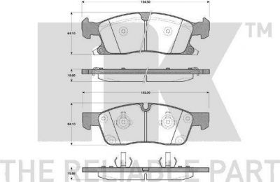NK 229330 Колодки тормозные JEEP GRAND CHEROKEE IV 10- передние