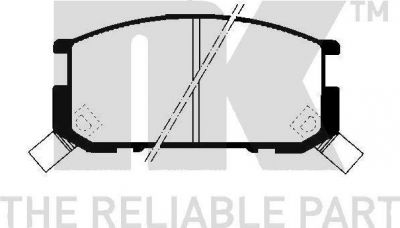 NK 229947 комплект тормозных колодок, дисковый тормоз на TOYOTA COROLLA Liftback (_E8_)