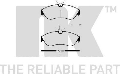 NK 229975 Комплект тормозных колодок, диско