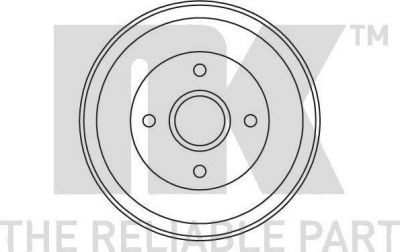 NK 253927 тормозной барабан на RENAULT CLIO III (BR0/1, CR0/1)