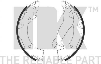 NK 2734789 Колодки тормозные барабанные, комплект