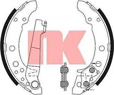 NK 2747340 Комплект барабанных тормозных колодок 2747340