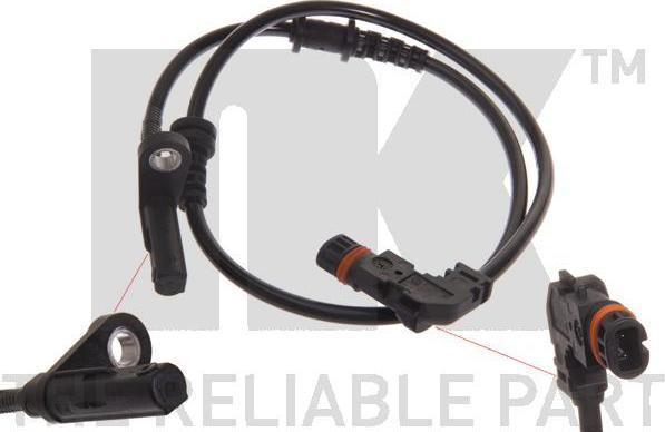 NK 293343 датчик, частота вращения колеса на OPEL ASTRA G седан (F69_)
