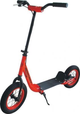 NOVATRACK Novatrack 12STAMP №2 Самокат внедорожный 2-х колесный 12 до 100кг с тормозами рама сталь оранжевый (12STAMPN2OR7)