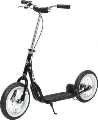 NOVATRACK Novatrack 12STAMP №4 Самокат внедорожный 2-х колесный 12 до 100кг с тормозами рама сталь черный (12STAMPN4BK6)