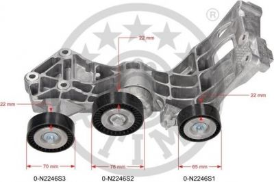 Optimal 0-N2246 натяжитель ремня, клиновой зубча на MERCEDES-BENZ B-CLASS (W245)