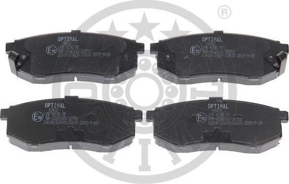 Optimal 10432 комплект тормозных колодок, дисковый тормоз на HYUNDAI SANTAMO