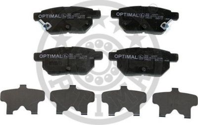 Optimal 12377 Колодки тормозные TOYOTA COROLLA 1.4 VVT-I 02>/AURIS 1.6/1.4 07> задние
