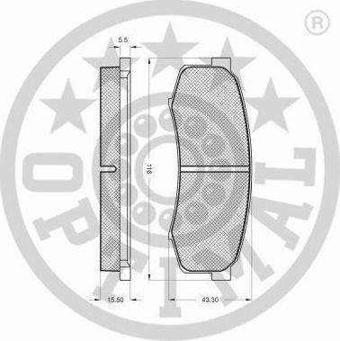 Optimal 9863 комплект тормозных колодок, дисковый тормоз на TOYOTA LAND CRUISER 80 (_J8_)