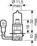 OSRAM Лампа OSRAM H3 12V 55W 1шт 64151NBU-01B H3 55W +110% (N072601012290, 64151NBU-01B)