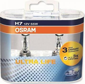 OSRAM Лампа OSRAM H7 12V 55W64210ULT H7 55W Ultra Life (N400809000007, 64210ULT-DUO) OSRAM Лампа OSRAM H7 12V 55W64210ULT H7 55W Ultra Life (N400809000007, 64210ULT-DUO)