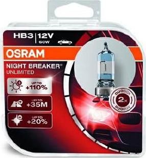 OSRAM NIGHT BREAKER UNLIMITED HB3 12V 60 W (9005NBUHCB)