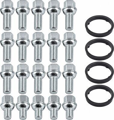Комплект сферических колесных болтов OZ Racing R36U 81710309 для Mercedes-Benz: 20 штук, M14x1,5, резьба 36 мм, сфера R12, 4 кольца XL 79/66,56