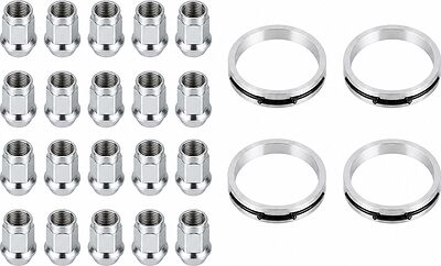 Монтажный комплект OZ Racing 81710065 для Infiniti и Nissan: 20 открытых гаек D24 M12x1,25, конус 60°, SW21, высота 25 мм, 4 кольца L 75/66,1 мм со стопорами