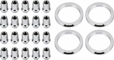 Монтажный комплект OZ Racing 81710103 для Honda: 20 открытых гаек D14 M12x1,5, конус 60°, SW19, высота 25 мм, 4 кольца L 75/64,1 мм со стопорами