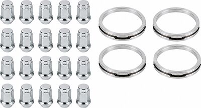 Монтажный комплект OZ Racing 81710104 для Honda: 20 закрытых гаек D6 M12x1,5, конус 60°, SW19, высота 34 мм, 4 кольца L 75/70,1 мм со стопорами