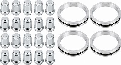 Монтажный комплект OZ Racing 81710214 для Infiniti и Nissan: 20 закрытых гаек D9 M12x1,25, конус 60°, SW21, высота 34 мм, 4 кольца XL 79/66,1 мм со стопорами