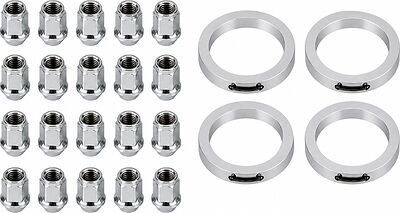 Монтажный комплект OZ Racing 81710229 для Subaru: 20 открытых гаек D23 M12x1,25, конус 60°, SW19, высота 25 мм, 4 кольца L 75/56,1 мм со стопорами