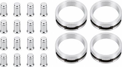 Монтажный комплект OZ Racing 81710343 для Suzuki: 16 закрытых гаек D2 M12x1,25, конус 60°, SW19, высота 34 мм, 4 кольца L 75/54,06 мм со стопорами