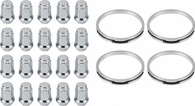 Монтажный комплект OZ Racing 81710377 для Dodge: 20 закрытых гаек D6 M12x1,5, конус 60°, SW19, высота 34 мм, 4 кольца L 75/67,1 мм со стопорами