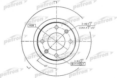 PATRON Диск тормозной передн CITROEN: BERLINGO 96-, BERLINGO фургон 96-, BX 8 (PBD1220)