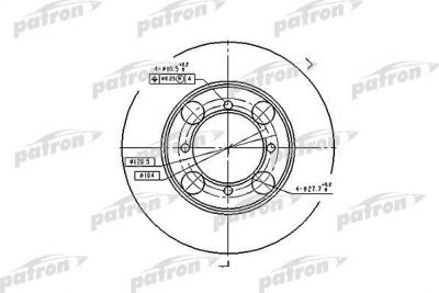 PATRON Диск тормозной передн HYUNDAI: COUPE 96-02, LANTRA I 90-95, LANTRA II 95-00, LANTRA II Wagon 96- (PBD1428)