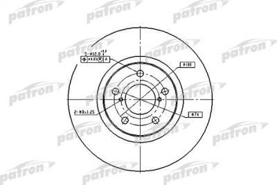 PATRON Диск тормозной передн SUBARU: FORESTER 97-02, IMPREZA 94-00, IMPREZA 00-, IMPREZA универсал 00-, IMPREZA универсал 94-00, LEGACY I 92-94, LEGACY I универсал 92- (PBD1437)