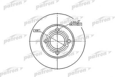 PATRON Диск тормозной передн AUDI: 100 76-82, 100 82-90, 100 Avant 77-83, 80 (PBD1521)