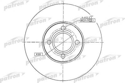 PATRON Диск тормозной задн AUDI: 100 82-88, 100 Avant 82-90, 80 86-91, 80 91-94, 80 Avant 91-96, 90 84-87, 90 87-91, CABRIOLET 91-00, COUPE 84-88, COUPE 88-96 (PBD1526)