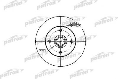 PATRON Диск тормозной задн SEAT: CORDOBA 93-99, CORDOBA Vario 97-99, IBIZA II 93-99, TOLEDO I 91-99, VW: CORRADO 88-95, GOLF II 83-91, GOLF III 91-97, GOLF III Cabriol (PBD1529)