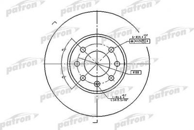 PATRON Диск тормозной передн DAEWOO: KALOS 02-, LANOS 97-, LANOS седан 97-, N (PBD1609)