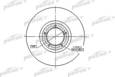 PATRON Диск тормозной передн FORD: TRANSIT c бортовой платформой 91-00, TRANS (PBD1623)