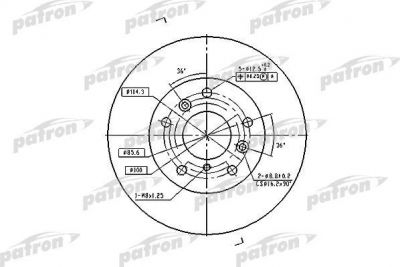 PATRON Диск тормозной передн FORD USA: PROBE I 88-93, MAZDA: 626 II 83-87, 62 (PBD2571)