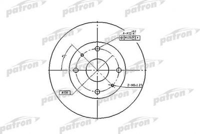 PATRON Диск тормозной передн NISSAN: 100 NX 90-94, SUNNY I 86-88, SUNNY I Tra (PBD2576)