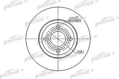 PATRON Диск тормозной передн AUDI: 80 91-94, 80 Avant 91-96 (PBD2597)