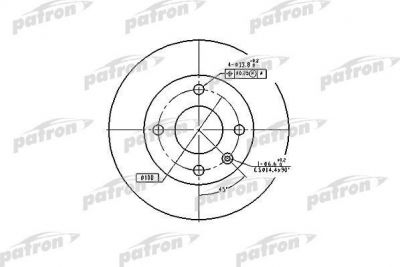 PATRON Диск тормозной передн AUDI: 80 91-94 (PBD2598)