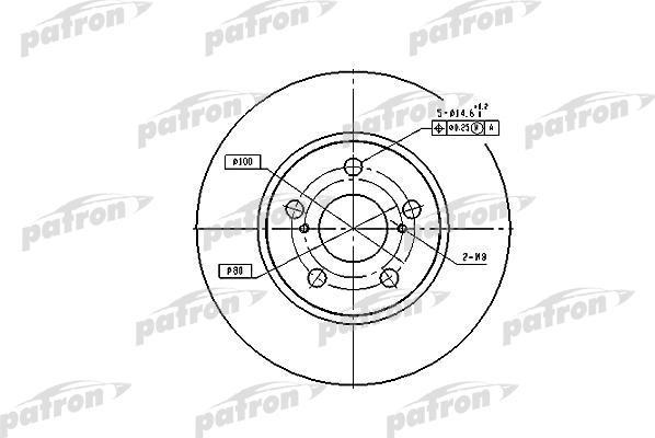 PATRON Диск тормозной передн TOYOTA: CARINA E 92-97, CARINA E Sportswagon 95-97, CARINA E седан 93-97 (PBD2683)