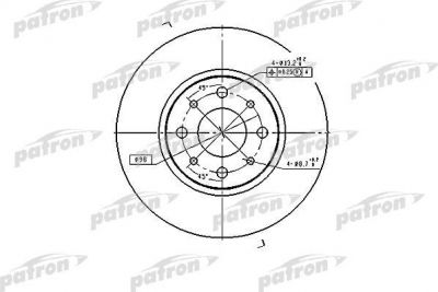 PATRON Диск тормозной передн ALFA ROMEO: 145 94-01, 146 94-01, 155 92-97, FIAT: BARCHETTA 95-, BRAVA 95-01, BRAVO 95-01, DOBLO 01-, DOBLO Cargo 01-, MAREA 96-, MAREA W (PBD2686)