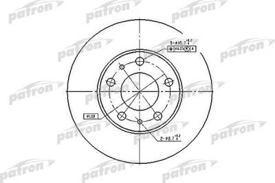 PATRON Диск тормозной передн PEUGEOT: BOXER c бортовой платформой 94-02, BOXER автобус 94-02, BOXER фургон 94-02 (PBD2728)