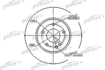 PATRON Диск тормозной передн MERCEDES-BENZ: C-CLASS 93-00, C-CLASS универсал 96-01, CLK 97-02, CLK кабрио 98-02, E-CLASS 95-02, E-CLASS универсал 93-96, E-CLASS универ (PBD2779)
