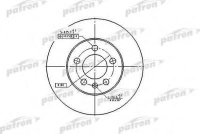 PATRON Диск тормозной передн AUDI: A3 96-, SEAT: CORDOBA 02-, IBIZA IV 02-, LEON 99-, TOLEDO II 99-06, SKODA: FABIA 99-, FABIA Combi 00-, FABIA Praktik 02-, FABIA седа (PBD2803)