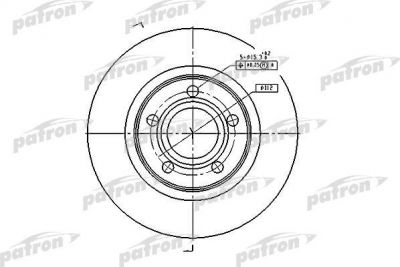 Patron PBD2806 тормозной диск на VW PASSAT Variant (3B6)