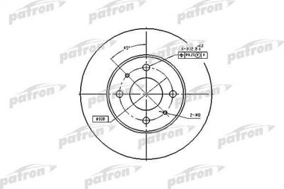 PATRON Диск тормозной передн NISSAN: ALMERA I 95-00, ALMERA I Hatchback 95-00 (PBD4018)