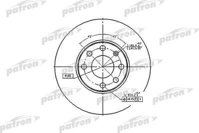 Patron PBD4042 тормозной диск на OPEL ASTRA G универсал (F35_)